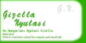 gizella nyulasi business card